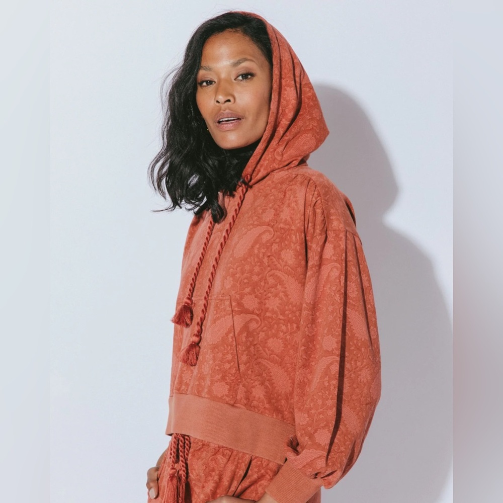 Cleobella Hoodie Paisley Hoodie Size Large